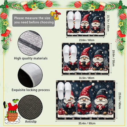 Christmas Snowman Carpet - Anti-Slip Absorbent Floor Mat for Home Decoration - ZOOMNSTORE