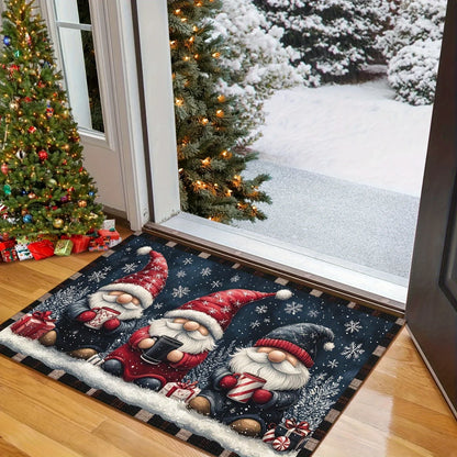 Christmas Snowman Carpet - Anti-Slip Absorbent Floor Mat for Home Decoration - ZOOMNSTORE