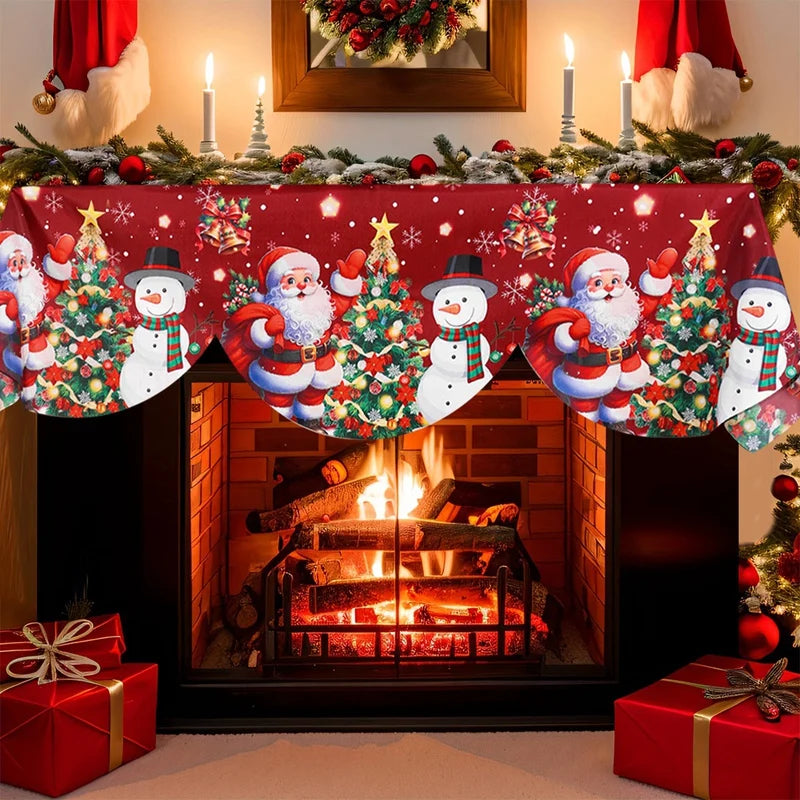 Christmas Snowman Scarf – Festive Fireplace Decorations & Holiday Home Decor 2025 - ZOOMNSTORE