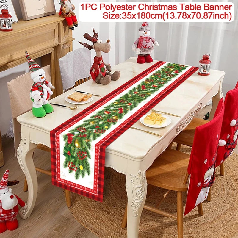 Christmas Table Runner - Holiday Decor for Home 2024  New Year Gift 2025 - ZOOMNSTORE