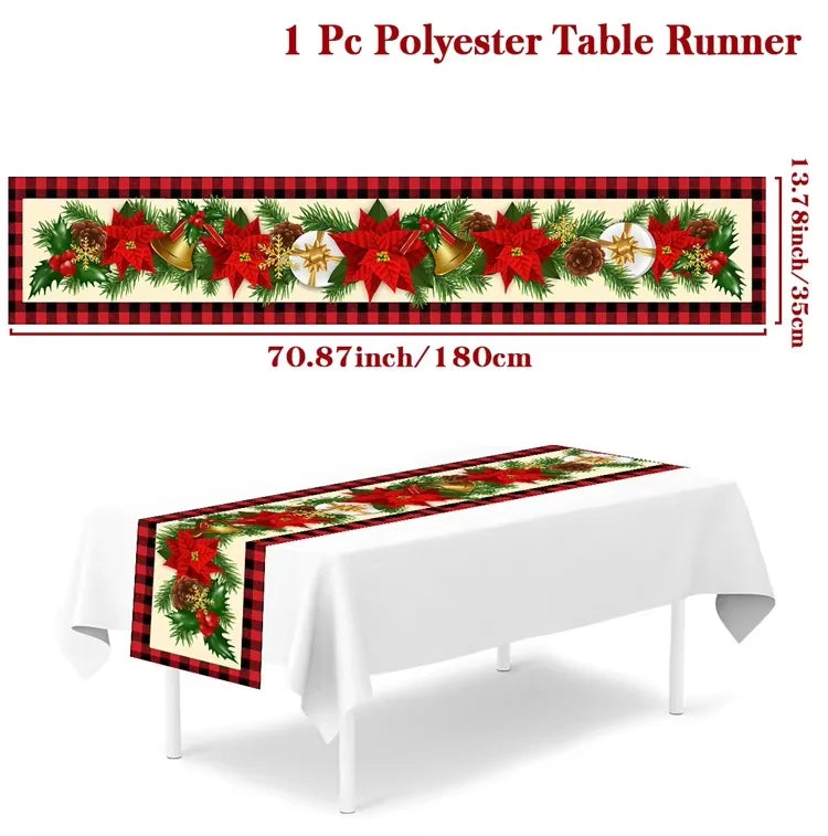 Christmas Table Runner - Holiday Decor for Home 2024  New Year Gift 2025 - ZOOMNSTORE