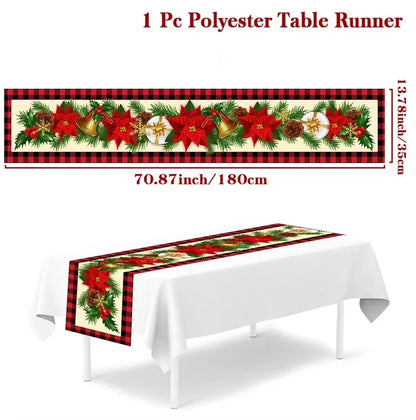 Christmas Table Runner - Holiday Decor for Home 2024  New Year Gift 2025 - ZOOMNSTORE