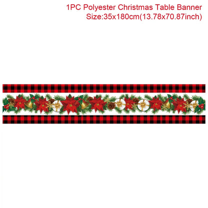 Christmas Table Runner - Holiday Decor for Home 2024  New Year Gift 2025 - ZOOMNSTORE