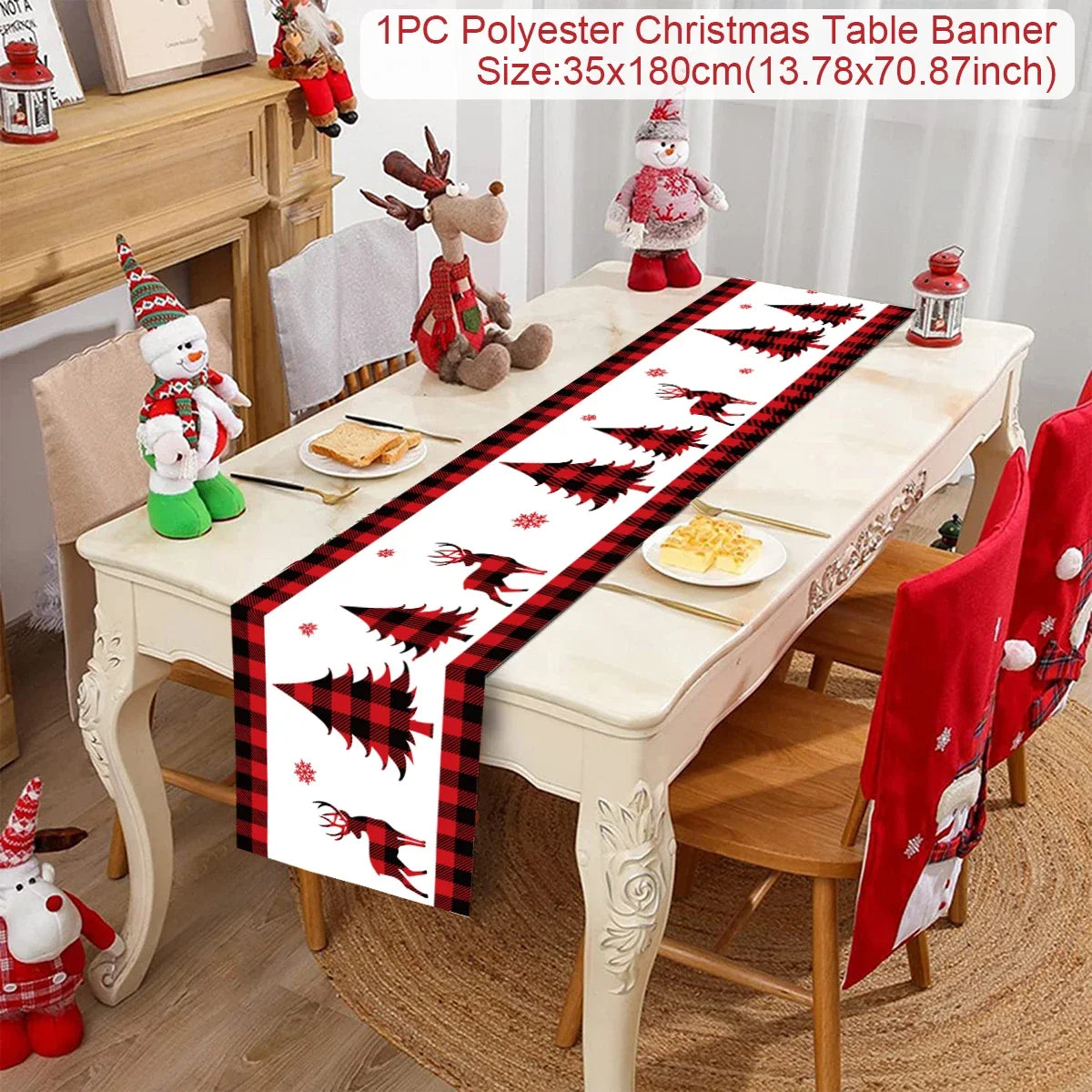 Christmas Table Runner - Holiday Decor for Home 2024  New Year Gift 2025 - ZOOMNSTORE