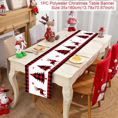 Christmas Table Runner - Holiday Decor for Home 2024  New Year Gift 2025 - ZOOMNSTORE