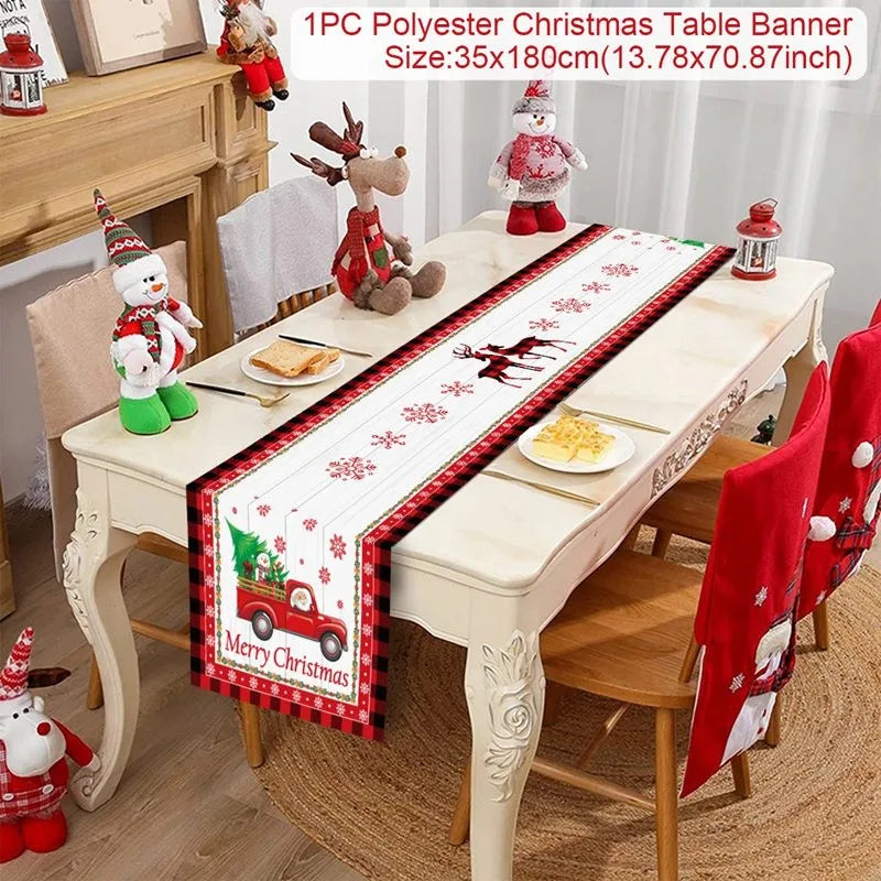 Christmas Table Runner - Holiday Decor for Home 2024  New Year Gift 2025 - ZOOMNSTORE