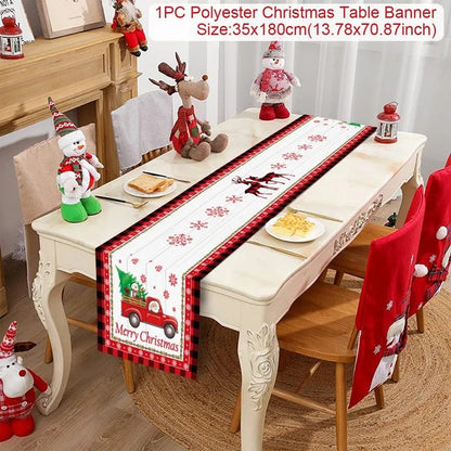Christmas Table Runner - Holiday Decor for Home 2024  New Year Gift 2025 - ZOOMNSTORE