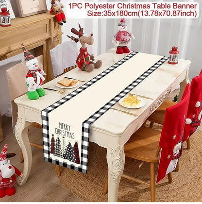 Christmas Table Runner - Holiday Decor for Home 2024  New Year Gift 2025 - ZOOMNSTORE