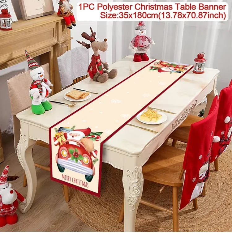Christmas Table Runner - Holiday Decor for Home 2024  New Year Gift 2025 - ZOOMNSTORE