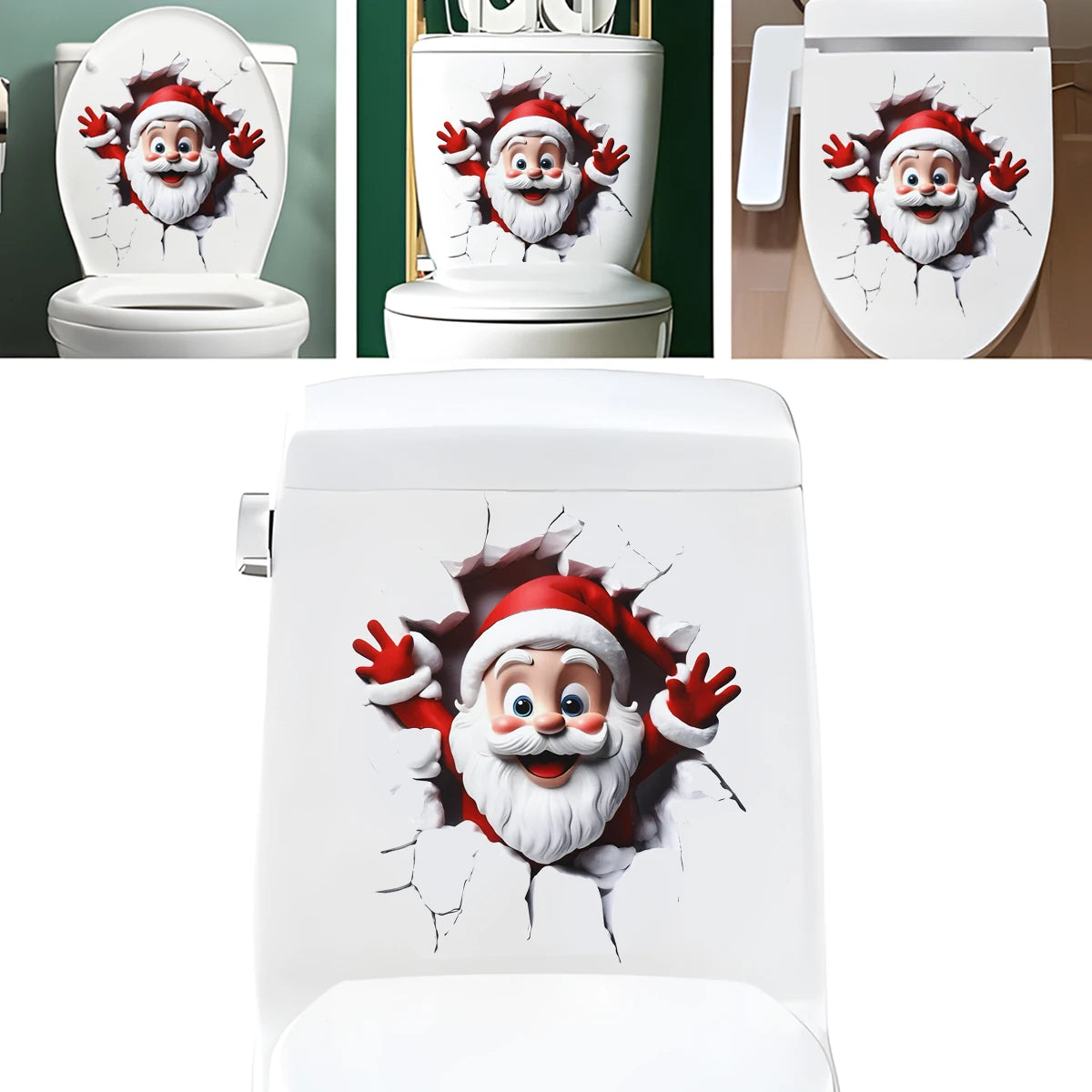 Christmas Toilet Sticker - Merry Xmas Decoration for Home 2025-2026 - ZOOMNSTORE