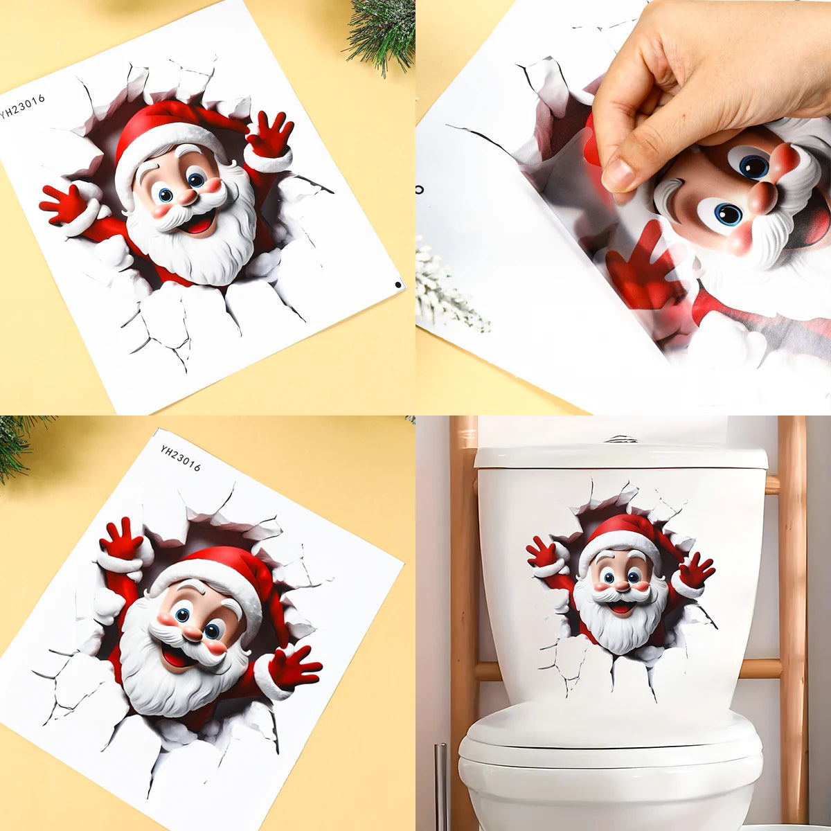 Christmas Toilet Sticker - Merry Xmas Decoration for Home 2025-2026 - ZOOMNSTORE