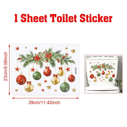 Christmas Toilet Sticker - Merry Xmas Decoration for Home 2025-2026 - ZOOMNSTORE