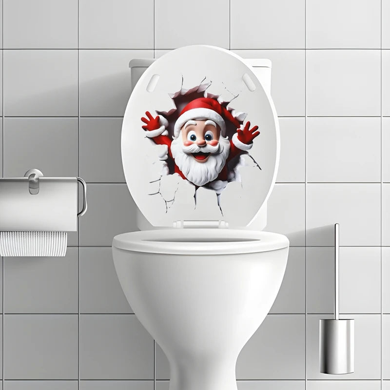 Christmas Toilet Sticker - Merry Xmas Decoration for Home 2025-2026 - ZOOMNSTORE
