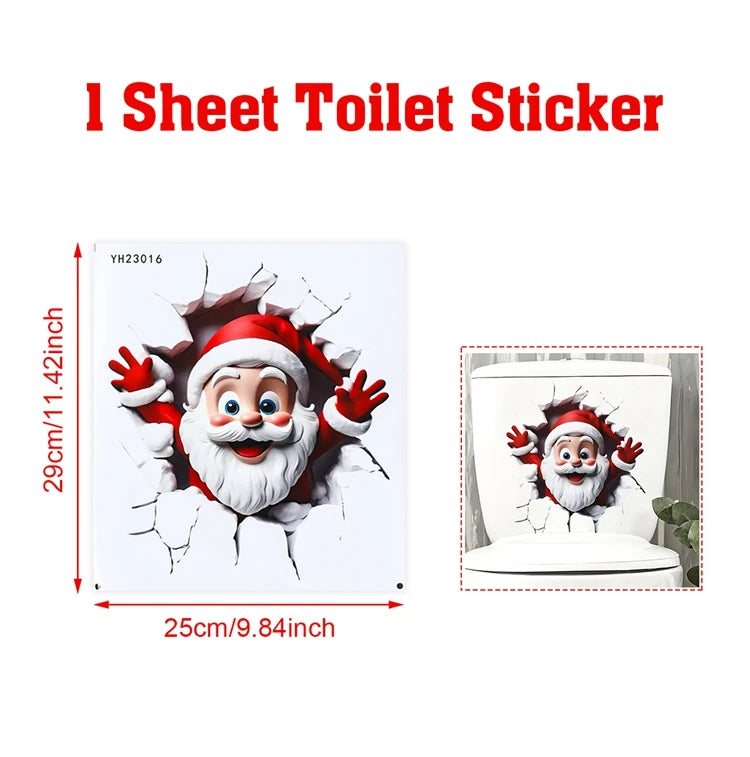 Christmas Toilet Sticker - Merry Xmas Decoration for Home 2025-2026 - ZOOMNSTORE