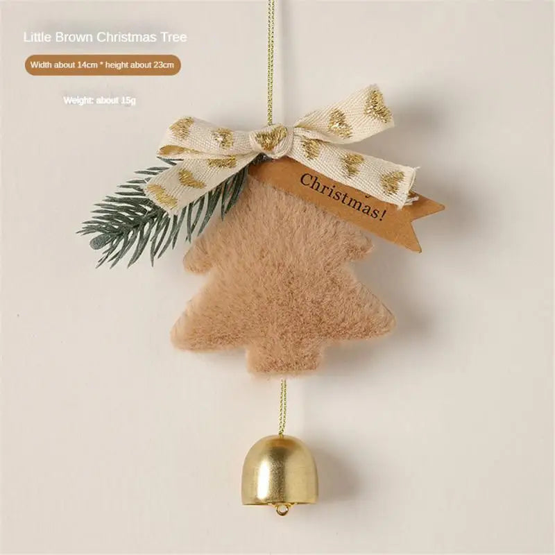 Christmas Tree Bells - Handmade Plush Nordic Xmas Hanging Ornaments & Festive Decor - ZOOMNSTORE