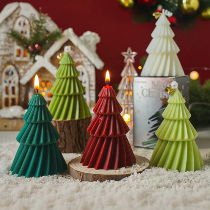 Handcrafted Christmas Tree Scented Candles - Festive Holiday Decor  Perfect Gift for Xmas Lovers - ZOOMNSTORE