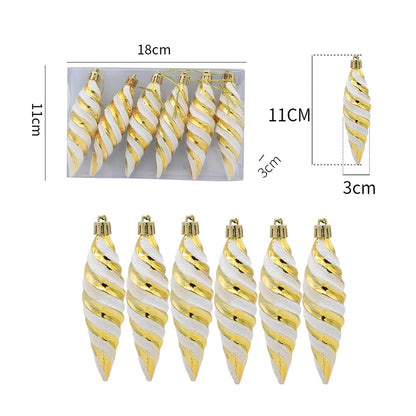 Christmas Tree Candy Decorations - Red and Gold Ornaments with Pine Cones - ZOOMNSTORE