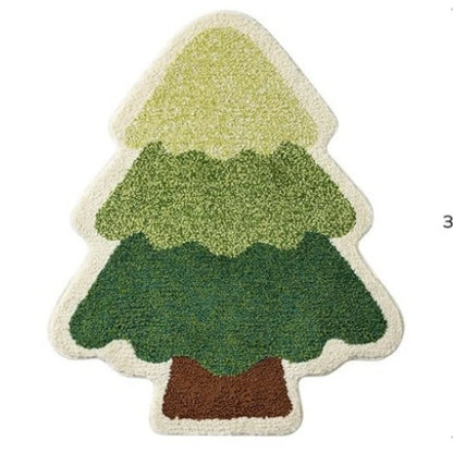Christmas Tree Floor Mat - Anti-Slip Entrance Bath Mat for Home Decoration - ZOOMNSTORE