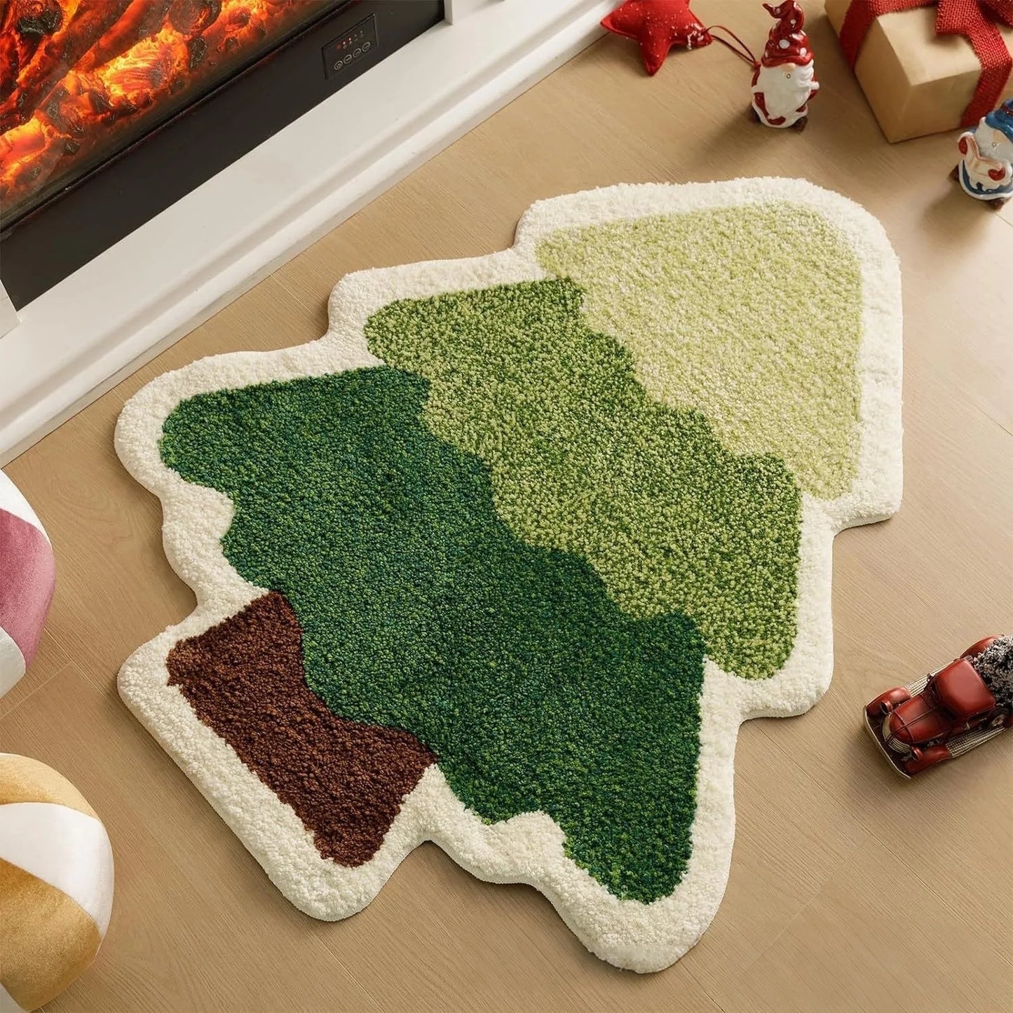Christmas Tree Floor Mat - Anti-Slip Entrance Bath Mat for Home Decoration - ZOOMNSTORE
