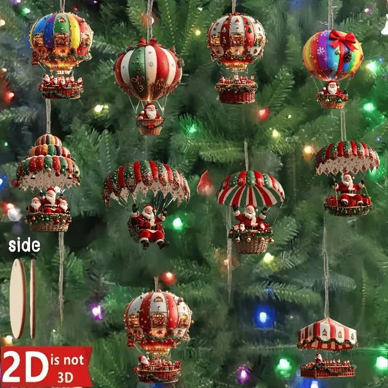 Christmas Tree Ornament - 10/20/30PCS 2D Xmas Tree Decoration Set for Holiday Party Supplies - ZOOMNSTORE