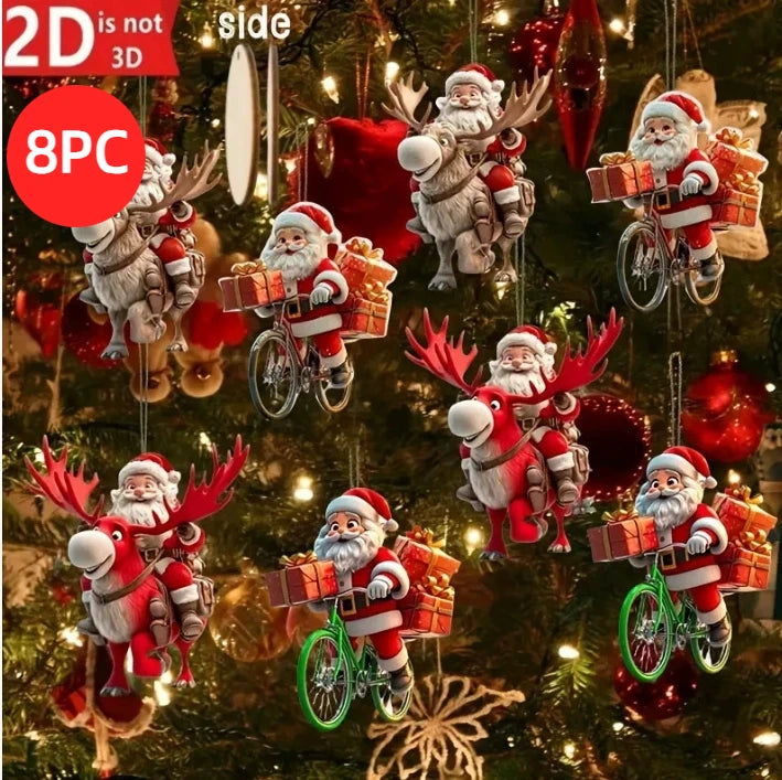 Christmas Tree Ornament - 10/20/30PCS 2D Xmas Tree Decoration Set for Holiday Party Supplies - ZOOMNSTORE