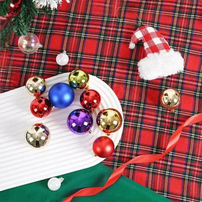 Christmas Tree Ornaments – 24 Piece Plastic Christmas Ball Set for Holiday Decorations - ZOOMNSTORE