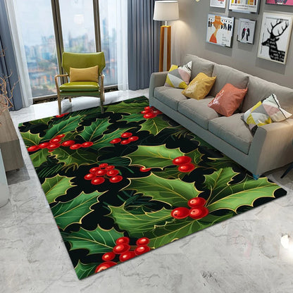 Christmas Tree Santa Claus Non-slip Door Mat - Cute Cartoon Home Decor Rug for Living Room Bedroom Kitchen - ZOOMNSTORE