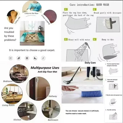 Disney Mickey Minnie Christmas Doormat - Festive Red Holiday Mat with Santa Hats - ZOOMNSTORE