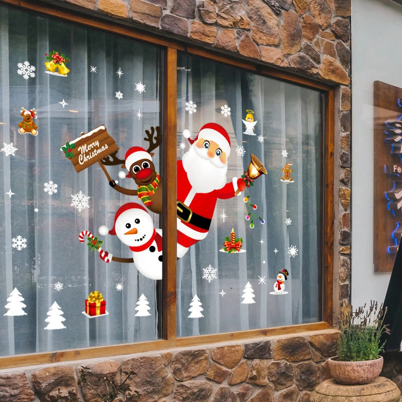 Merry Christmas Window Sticker - Holiday Home Decorations 2024-2025 - ZOOMNSTORE