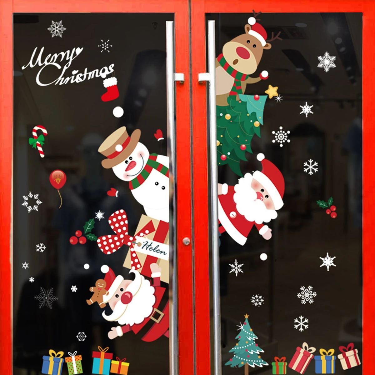Merry Christmas Window Sticker - Holiday Home Decorations 2024-2025 - ZOOMNSTORE