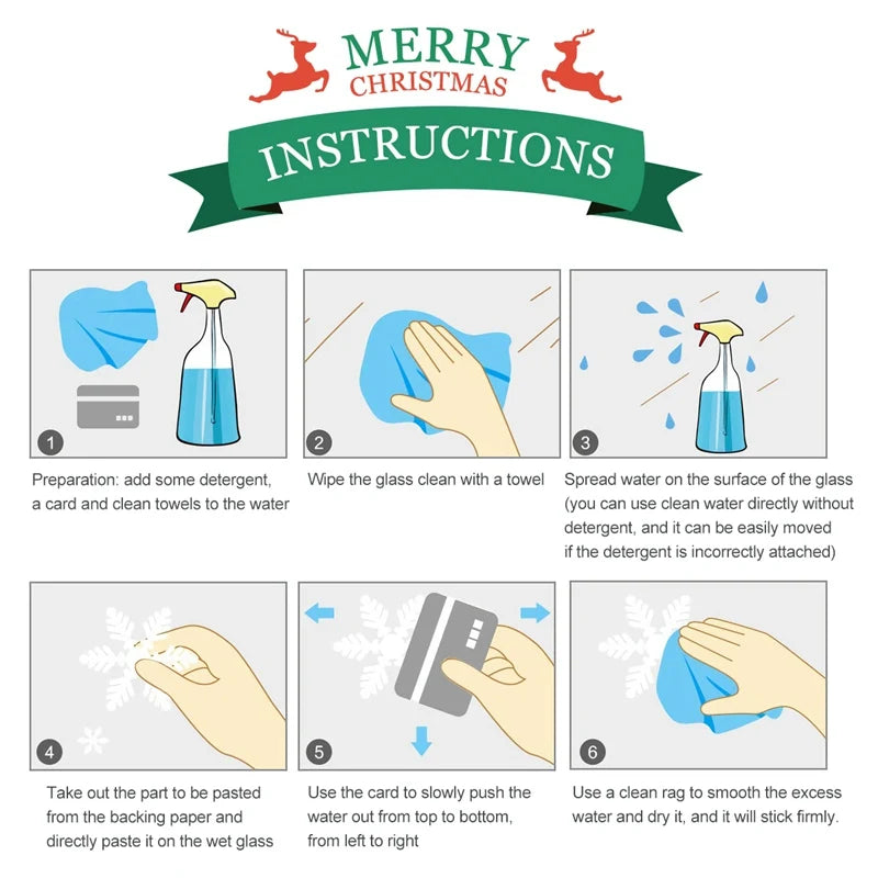 Merry Christmas Window Sticker - Holiday Home Decorations 2024-2025 - ZOOMNSTORE