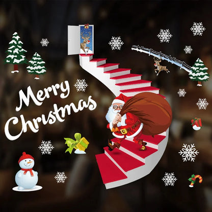 Merry Christmas Window Sticker - Holiday Home Decorations 2024-2025 - ZOOMNSTORE