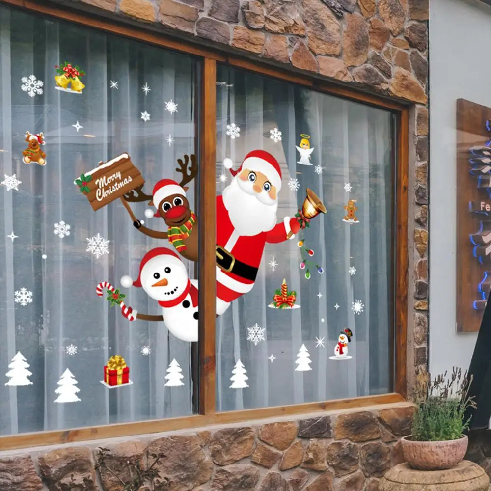 Christmas Window Stickers - Festive Holiday Window Decals & Xmas Wall Decorations 2024 - ZOOMNSTORE