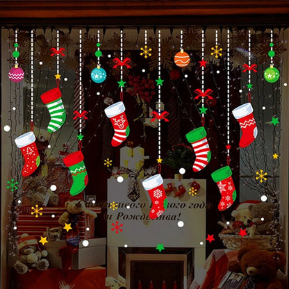 Christmas Window Stickers - Festive Holiday Window Decals & Xmas Wall Decorations 2024 - ZOOMNSTORE