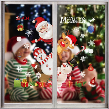 Christmas Window Stickers - Festive Holiday Window Decals & Xmas Wall Decorations 2024 - ZOOMNSTORE