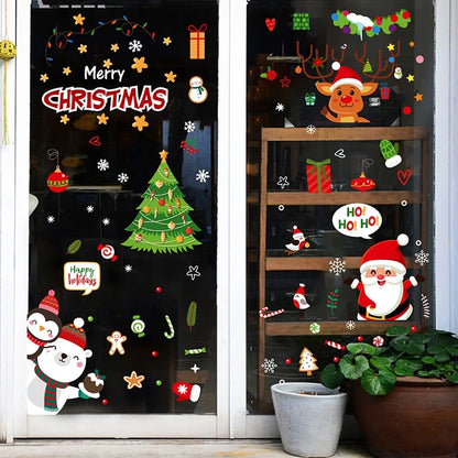 Christmas Window Stickers - Festive Holiday Window Decals & Xmas Wall Decorations 2024 - ZOOMNSTORE