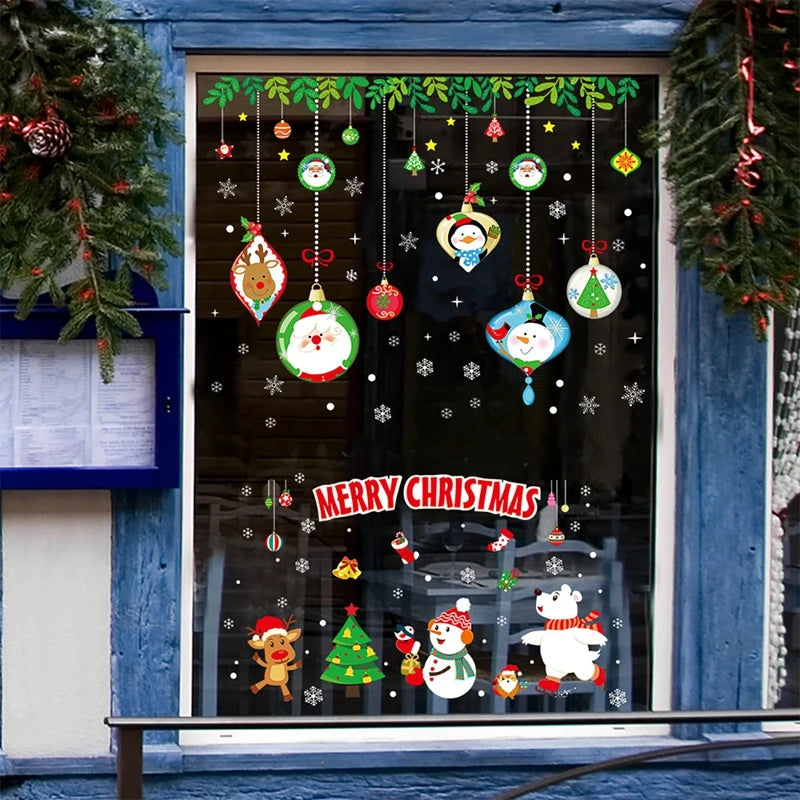 Christmas Window Stickers - Festive Holiday Window Decals & Xmas Wall Decorations 2024 - ZOOMNSTORE