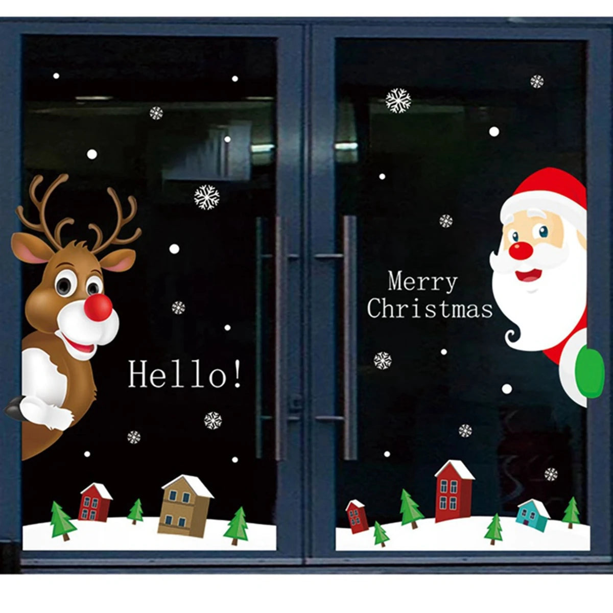 Christmas Window Stickers - Festive Holiday Window Decals & Xmas Wall Decorations 2024 - ZOOMNSTORE