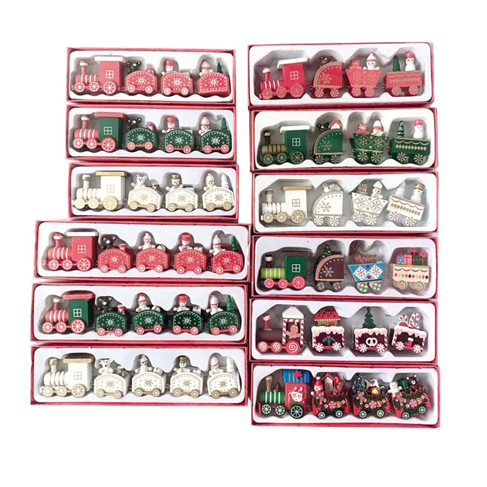 Christmas Wood Train Ornament - Moving Train Decoration for Home  Holiday Gifts - ZOOMNSTORE