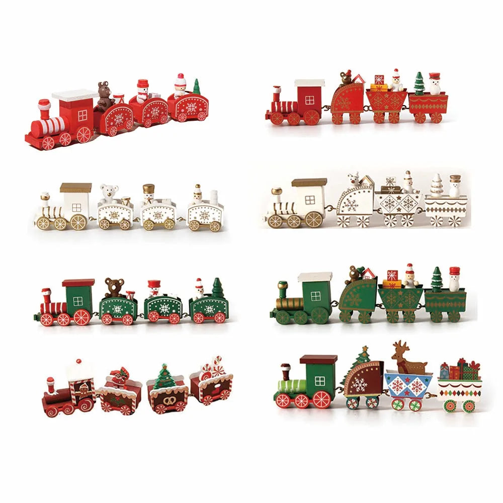 Christmas Wood Train Ornament - Moving Train Decoration for Home  Holiday Gifts - ZOOMNSTORE