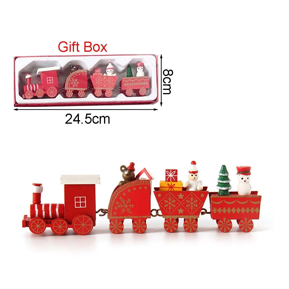 Christmas Wood Train Ornament - Moving Train Decoration for Home  Holiday Gifts - ZOOMNSTORE