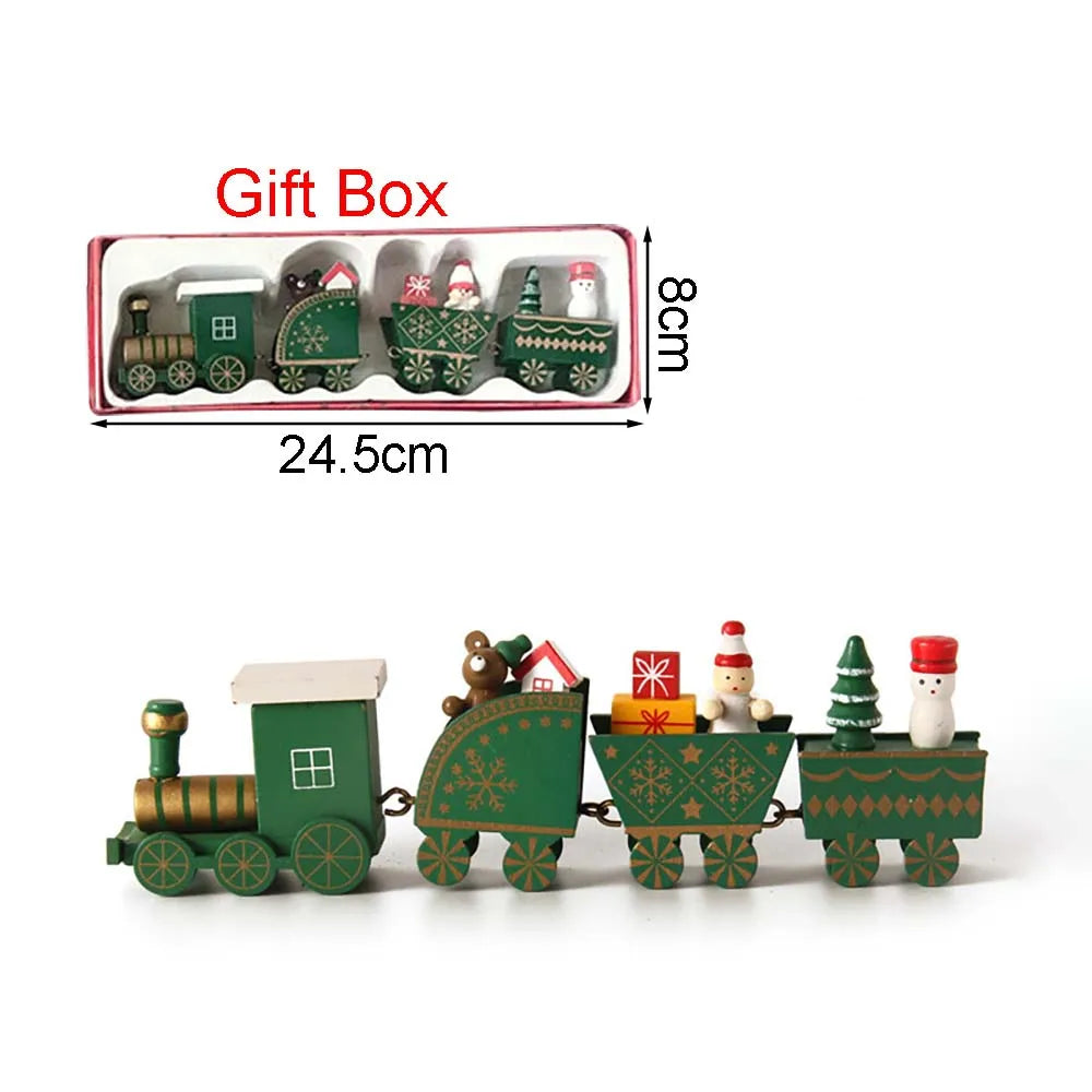 Christmas Wood Train Ornament - Moving Train Decoration for Home  Holiday Gifts - ZOOMNSTORE