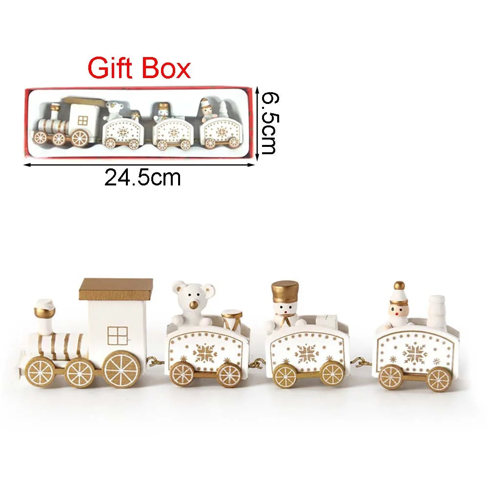 Christmas Wood Train Ornament - Moving Train Decoration for Home  Holiday Gifts - ZOOMNSTORE