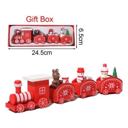 Christmas Wood Train Ornament - Moving Train Decoration for Home  Holiday Gifts - ZOOMNSTORE