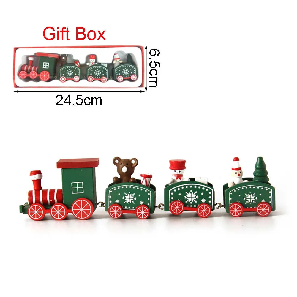 Christmas Wood Train Ornament - Moving Train Decoration for Home  Holiday Gifts - ZOOMNSTORE