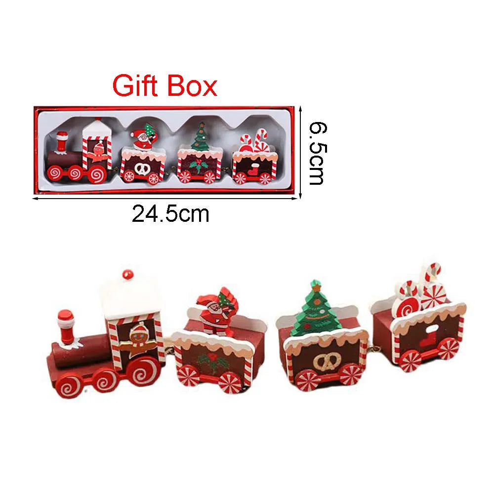 Christmas Wood Train Ornament - Moving Train Decoration for Home  Holiday Gifts - ZOOMNSTORE