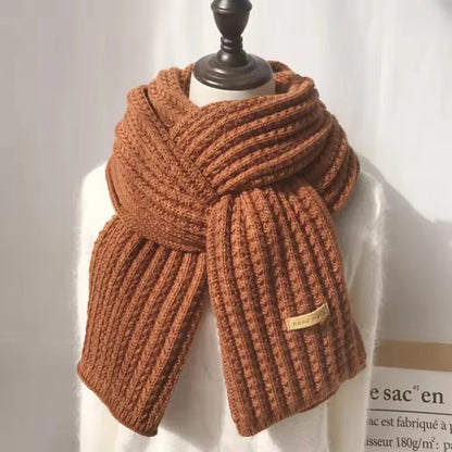Chunky Knit Scarf – Thick Cable Wrap, Long Warm Polyester Scarf for Travel & Office - ZOOMNSTORE