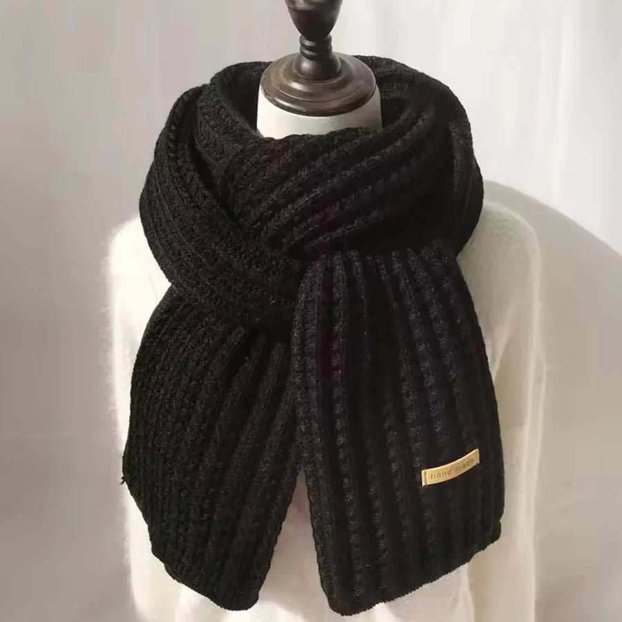 Chunky Knit Scarf – Thick Cable Wrap, Long Warm Polyester Scarf for Travel & Office - ZOOMNSTORE