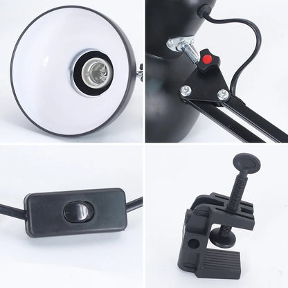 Clamp Desk Lamp – Folding Office Lamp with Touch On Off Switch | Modern Study Light - ZOOMNSTORE