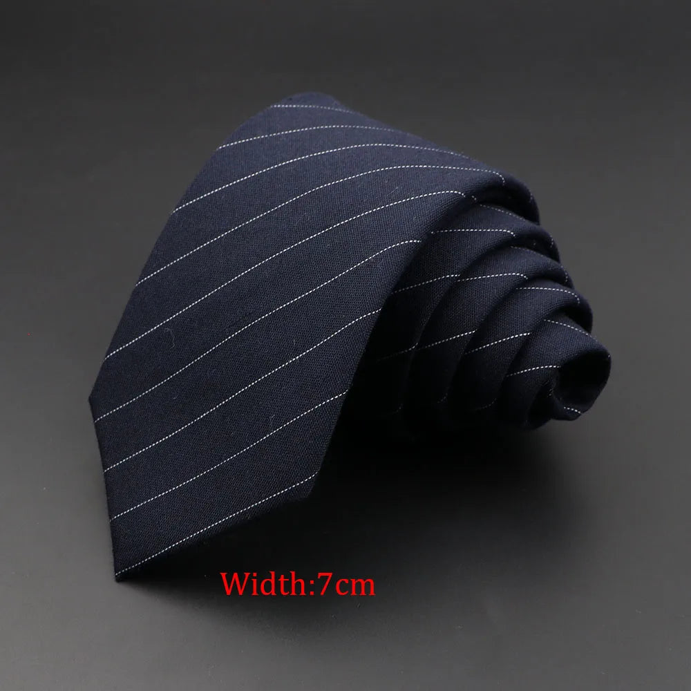 Mens Handmade Skinny Grey Plaid Tie - Classic Cotton Cashmere Accessory - ZOOMNSTORE